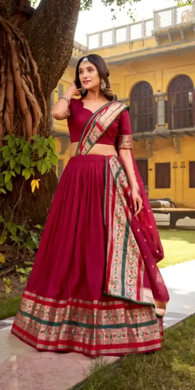LNB 1903 Rani Pink Chanderi (Naylon) Lehenga Choli Perfect for Wedding, Party, Bridal Wear, Temple Visit, Traditional Day – . Get it for ₹2499. Delivery | Bollywood Lehenga, Creative Lehenga, Designer Lehenga, Embroidered Lehenga, Lehenga, Party Wear Lehenga