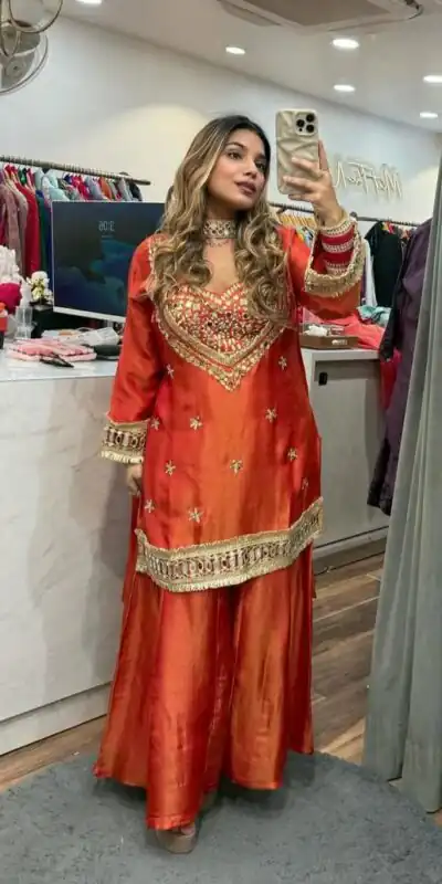 LG 2015 Red Cosmos Salwar Suit Perfect for Wedding, Party, Karwa Chauth, Eid, Holi – . Exclusive Offer ₹2099. Delivery 4-6 Working Days. Shop now. | Casual Suits, Jump Suits, Creative suits, Designer Suits, Palazzo Suits, Party Wear Suits, Patiala Suits, Salwar suit, Straight Suits
