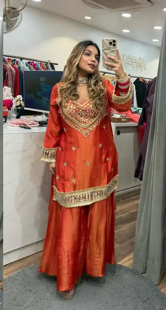 LG 2015 Red Cosmos Salwar Suit Perfect for Wedding, Party, Karwa Chauth, Eid, Holi – . Exclusive Offer ₹2099. Delivery 4-6 Working Days. Shop now. | Casual Suits, Jump Suits, Creative suits, Designer Suits, Palazzo Suits, Party Wear Suits, Patiala Suits, Salwar suit, Straight Suits