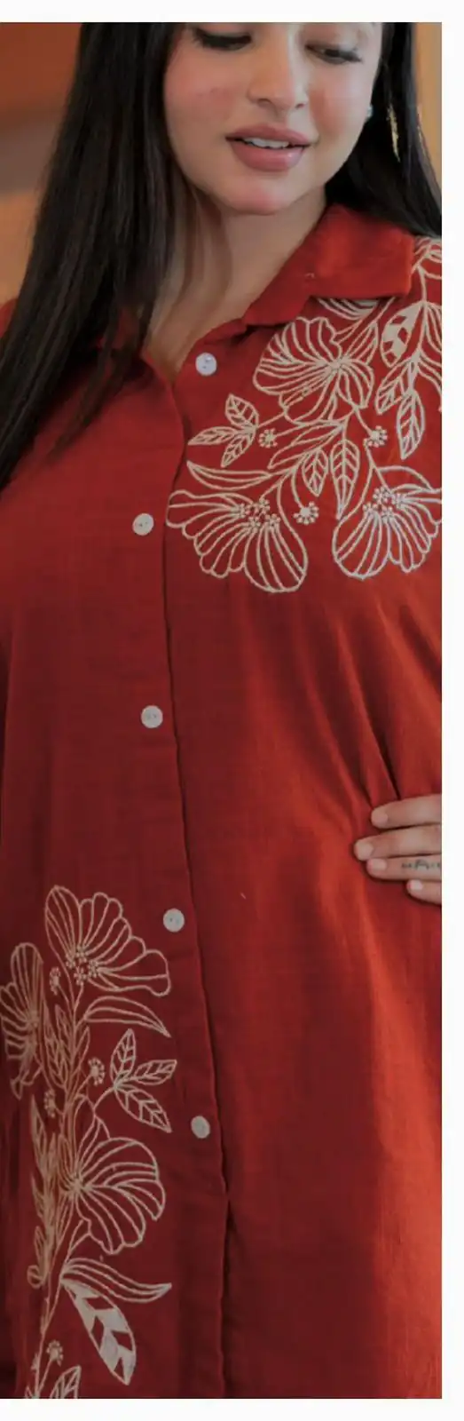 INLI Style-Up Red Color Cotton Slub Kurti with Embroidery Work. Affordable Price ₹1499. Delivery 4-6 Working Days. Shop now. | Bollywood Kurti, Creative Kurtis, Designer Kurti, Kurti, Party Wear Kurti, Selfie Kurti