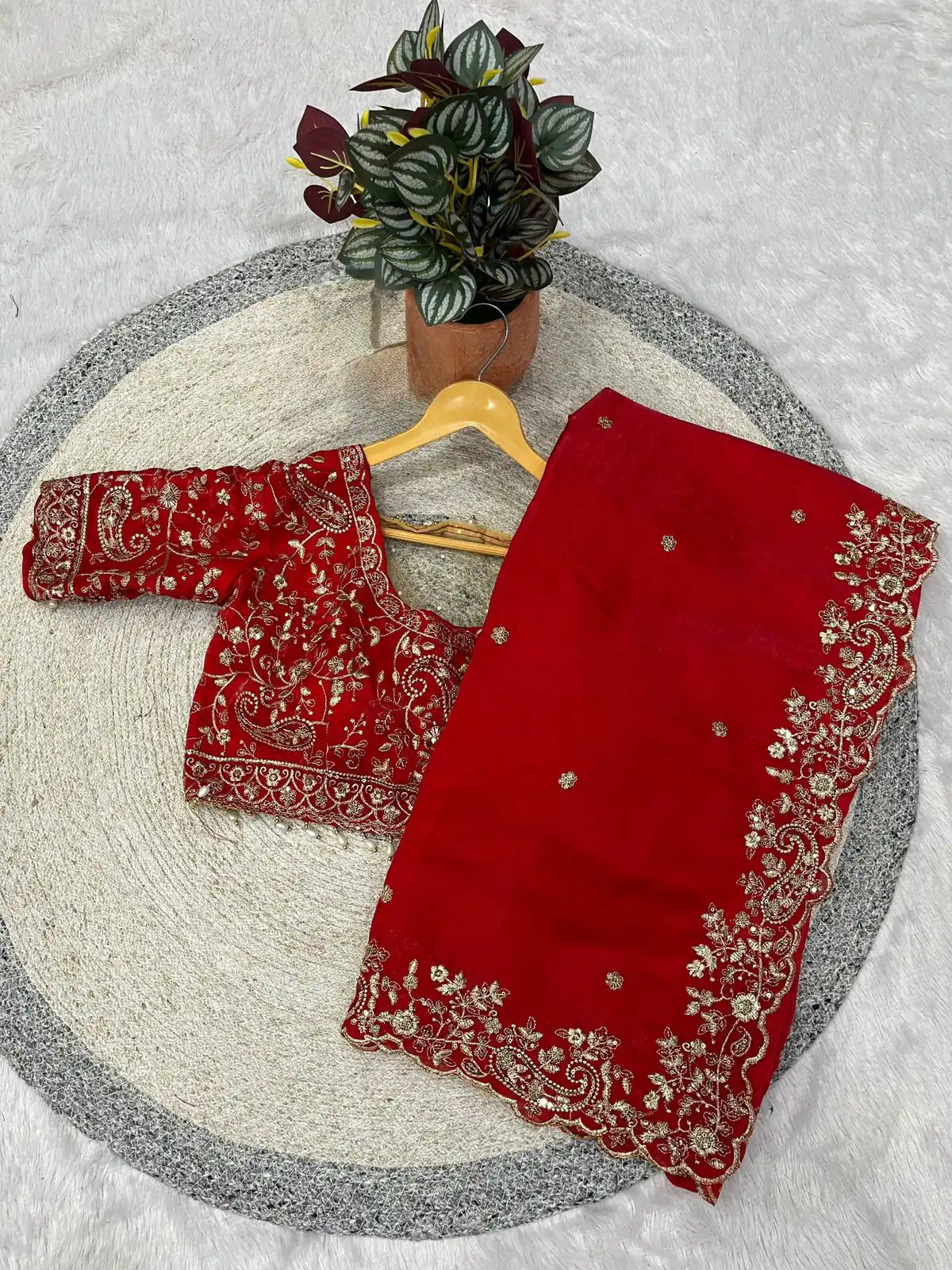 BT 3151 Red Fandy Satin Silk Saree with Sequins Work & Embroidery Work. Get it for ₹1949. Delivery 4-6 Working Days. Shop now. | Creative Sarees, Embroidered Sarees, Bollywood Sarees, Designer Sarees, Ethnic Saree, Modern Digital sarees, Party Wear Sarees, Sarees