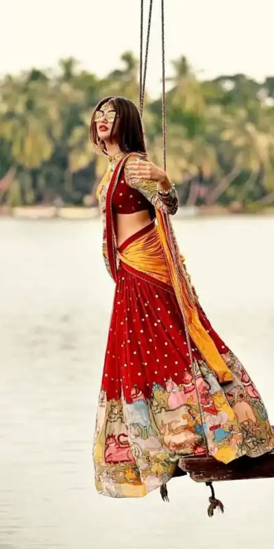 PC 327 Red Fox Georgette Lehenga Choli with Embroidery Work & Thread Embroidery. Special Price ₹2099. Delivery 4-6 Working Days. Shop now. | Bollywood Lehenga, Creative Lehenga, Designer Lehenga, Embroidered Lehenga, Lehenga, Party Wear Lehenga