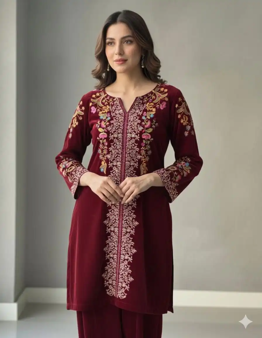 BE 426 Red Color Velvet Salwar Suit with Embroidery Work. Wedding, Party, Festive, Events Available at ₹1799 only. Delivery 4-6 Working Days. Shop now. | Casual Suits, Jump Suits, Tops & Bottoms, Track Suits, Trendy Wear, Creative suits, Designer Suits, Palazzo Suits, Party Wear Suits, Patiala Suits, Salwar suit, Straight Suits
