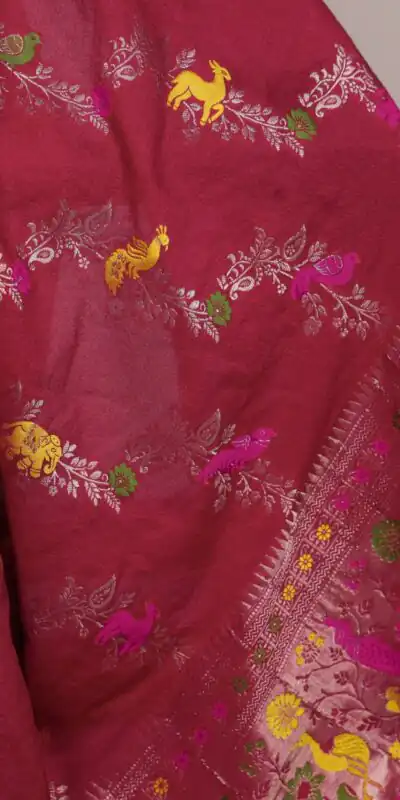 YNF 7907 Red Nylon Weaving Work Saree Perfect for Wedding, Party, Baby Shower, Holi, Ethnic Day – . Available at ₹2149 only. Delivery 4-6 Working Da | Creative Sarees, Embroidered Sarees, Bollywood Sarees, Designer Sarees, Ethnic Saree, Modern Digital sarees, Party Wear Sarees, Sarees