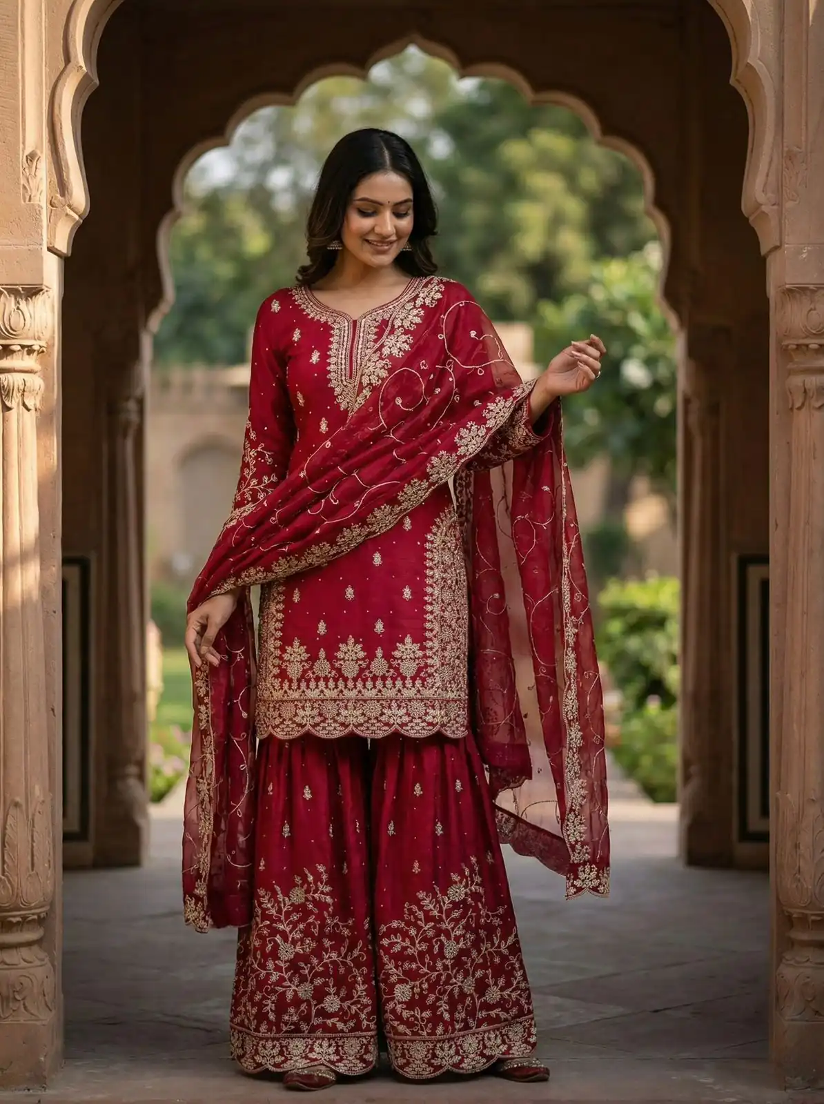 SRK 5319 Red in Organza Silk Embroidery Work & Lace Work Salwar Suit . Now at just ₹2549. Delivery 4-6 Working Days. Shop now. | Casual Suits, Jump Suits, Tops & Bottoms, Track Suits, Trendy Wear, Creative suits, Designer Suits, Palazzo Suits, Party Wear Suits, Patiala Suits, Salwar suit, Straight Suits