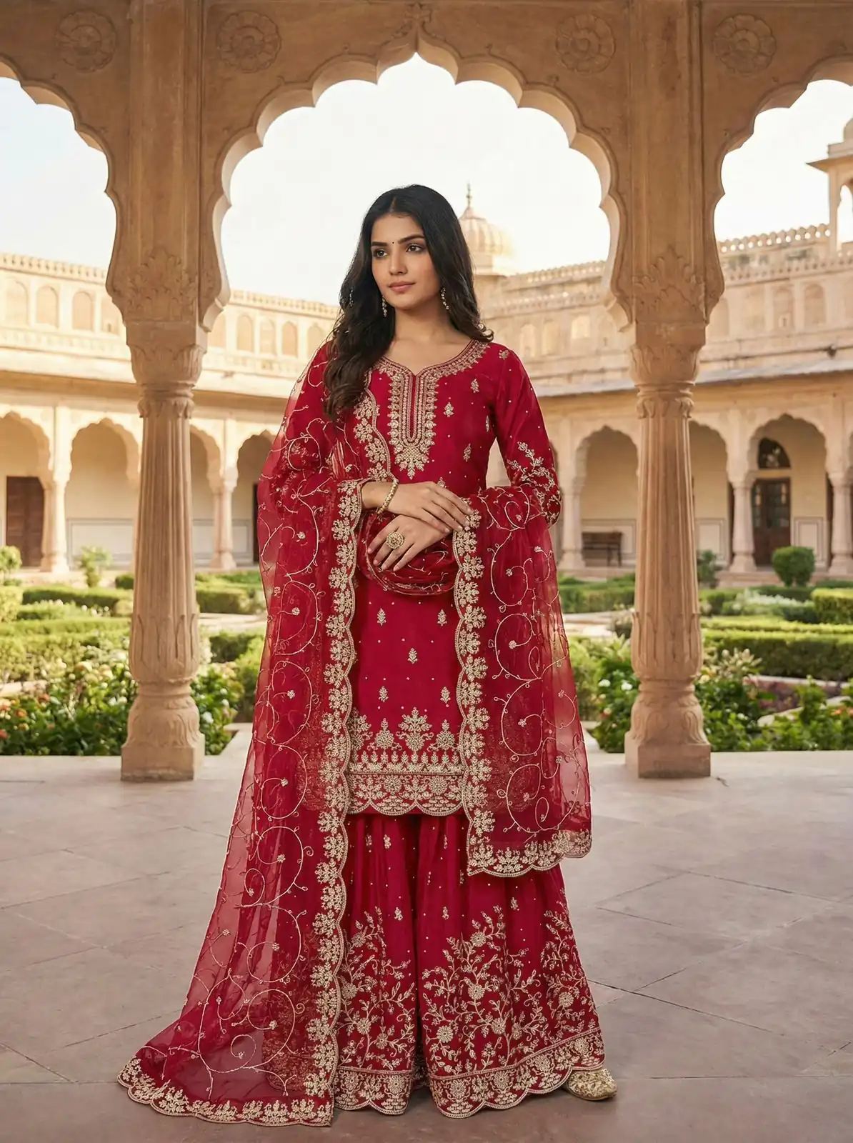 SRK 5319 Red in Organza Silk Embroidery Work & Lace Work Salwar Suit . Now at just ₹2549. Delivery 4-6 Working Days. Shop now. | Casual Suits, Jump Suits, Tops & Bottoms, Track Suits, Trendy Wear, Creative suits, Designer Suits, Palazzo Suits, Party Wear Suits, Patiala Suits, Salwar suit, Straight Suits