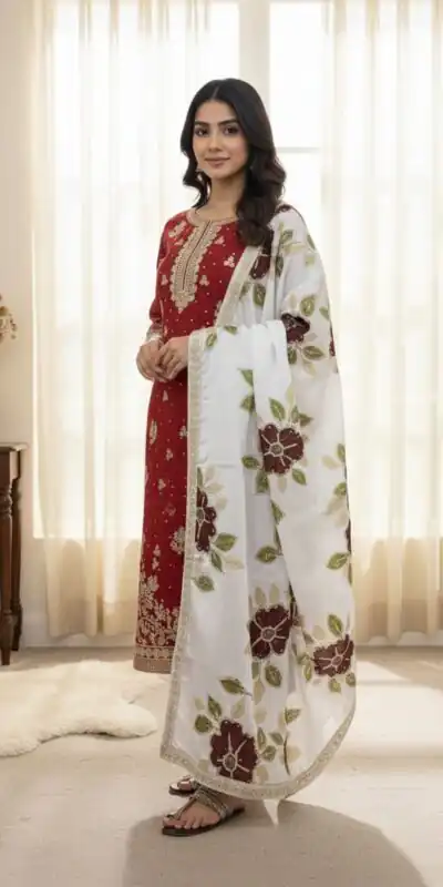 SRK 5315 Red Organza SILK Salwar Suit Perfect for Wedding, Party, Lohri, Ethnic Day, Eid – . Affordable Price ₹2499. Delivery 4-6 Working Days. | Casual Suits, Jump Suits, Tops & Bottoms, Track Suits, Trendy Wear, Creative suits, Designer Suits, Palazzo Suits, Party Wear Suits, Patiala Suits, Salwar suit, Straight Suits