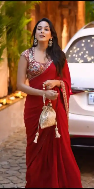 SC 1013 Red Rangoli Silk Saree Perfect for Wedding, Party, Diwali, Onam, Eid – . Get it for ₹1949. Delivery 4-6 Working Days. Shop now. | Creative Sarees, Embroidered Sarees, Bollywood Sarees, Designer Sarees, Ethnic Saree, Modern Digital sarees, Party Wear Sarees, Sarees