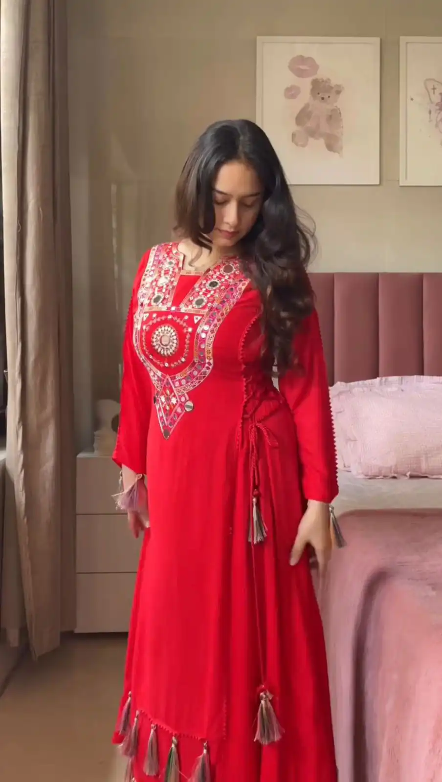 KD 1516 Red Red Rayon Thread With Real Mirror Work Salwar Suit. Wedding, Party, Festive, Events, Best Price ₹1999. Delivery 4-6 Working Days. Shop now. | Casual Suits, Jump Suits, Tops & Bottoms, Track Suits, Trendy Wear, Creative suits, Designer Suits, Palazzo Suits, Party Wear Suits, Patiala Suits, Salwar suit, Straight Suits