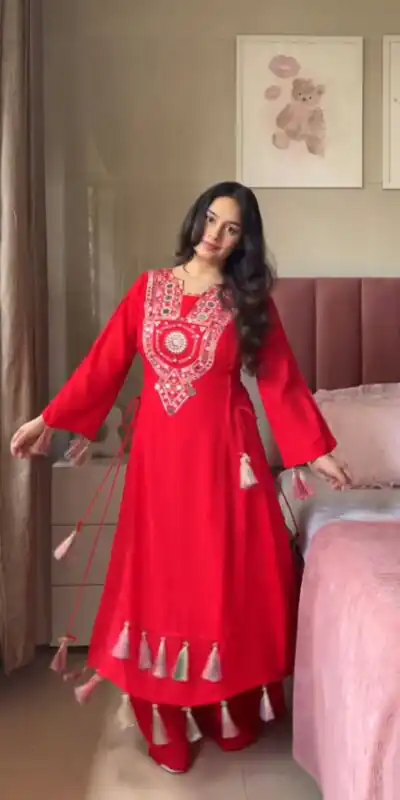 KD 1516 Red Red Rayon Thread With Real Mirror Work Salwar Suit. Wedding, Party, Festive, Events, Best Price ₹1999. Delivery 4-6 Working Days. Shop now. | Casual Suits, Jump Suits, Tops & Bottoms, Track Suits, Trendy Wear, Creative suits, Designer Suits, Palazzo Suits, Party Wear Suits, Patiala Suits, Salwar suit, Straight Suits