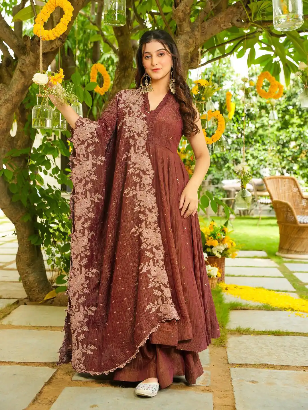 LG 2046 Rust Crunchy Salwar Suit with Embroidery Work. Wedding, Party, Festive, Events, Exclusive Offer ₹2099. Delivery 4-6 Working Days. Shop now. | Casual Suits, Jump Suits, Tops & Bottoms, Track Suits, Trendy Wear, Creative suits, Designer Suits, Palazzo Suits, Party Wear Suits, Patiala Suits, Salwar suit, Straight Suits