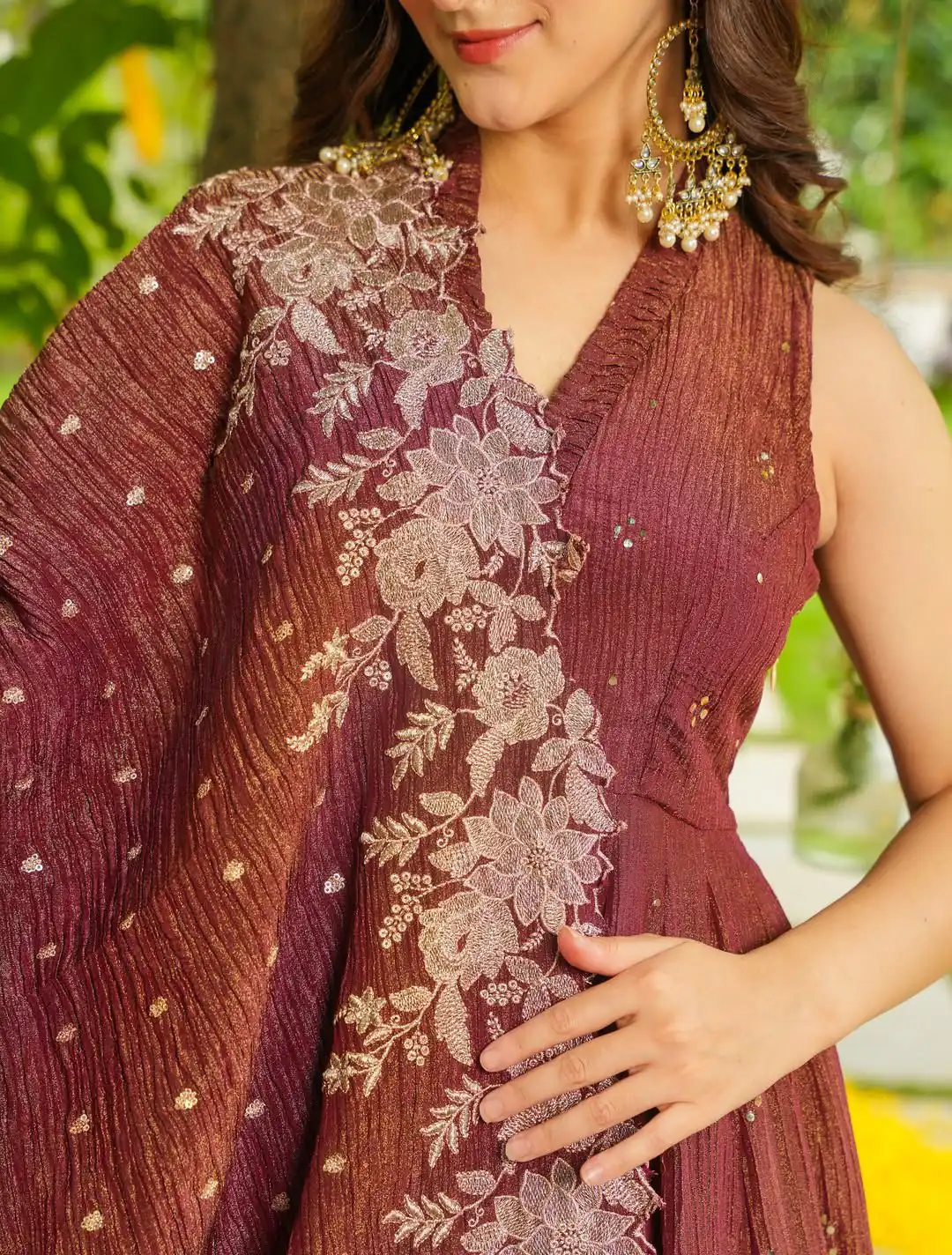 LG 2046 Rust Crunchy Salwar Suit with Embroidery Work. Wedding, Party, Festive, Events, Exclusive Offer ₹2099. Delivery 4-6 Working Days. Shop now. | Casual Suits, Jump Suits, Tops & Bottoms, Track Suits, Trendy Wear, Creative suits, Designer Suits, Palazzo Suits, Party Wear Suits, Patiala Suits, Salwar suit, Straight Suits