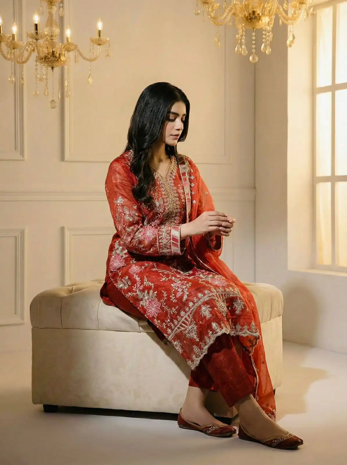 SRK 5321 Rust Crunchy Silk Salwar Suit Perfect for Wedding, Party, Eid, Sangeet, Cultural Events – . Exclusive Offer ₹2499. Delivery 4-6 Working Days. | Casual Suits, Jump Suits, Creative suits, Designer Suits, Palazzo Suits, Party Wear Suits, Patiala Suits, Salwar suit, Straight Suits