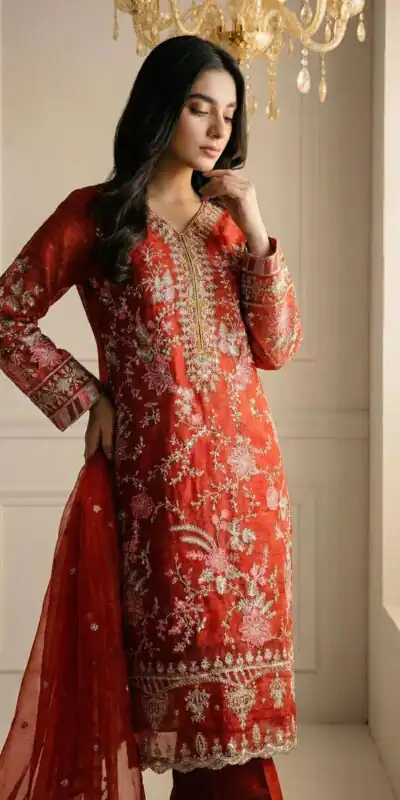 SRK 5321 Rust Crunchy Silk Salwar Suit Perfect for Wedding, Party, Eid, Sangeet, Cultural Events – . Exclusive Offer ₹2499. Delivery 4-6 Working Days. | Casual Suits, Jump Suits, Creative suits, Designer Suits, Palazzo Suits, Party Wear Suits, Patiala Suits, Salwar suit, Straight Suits