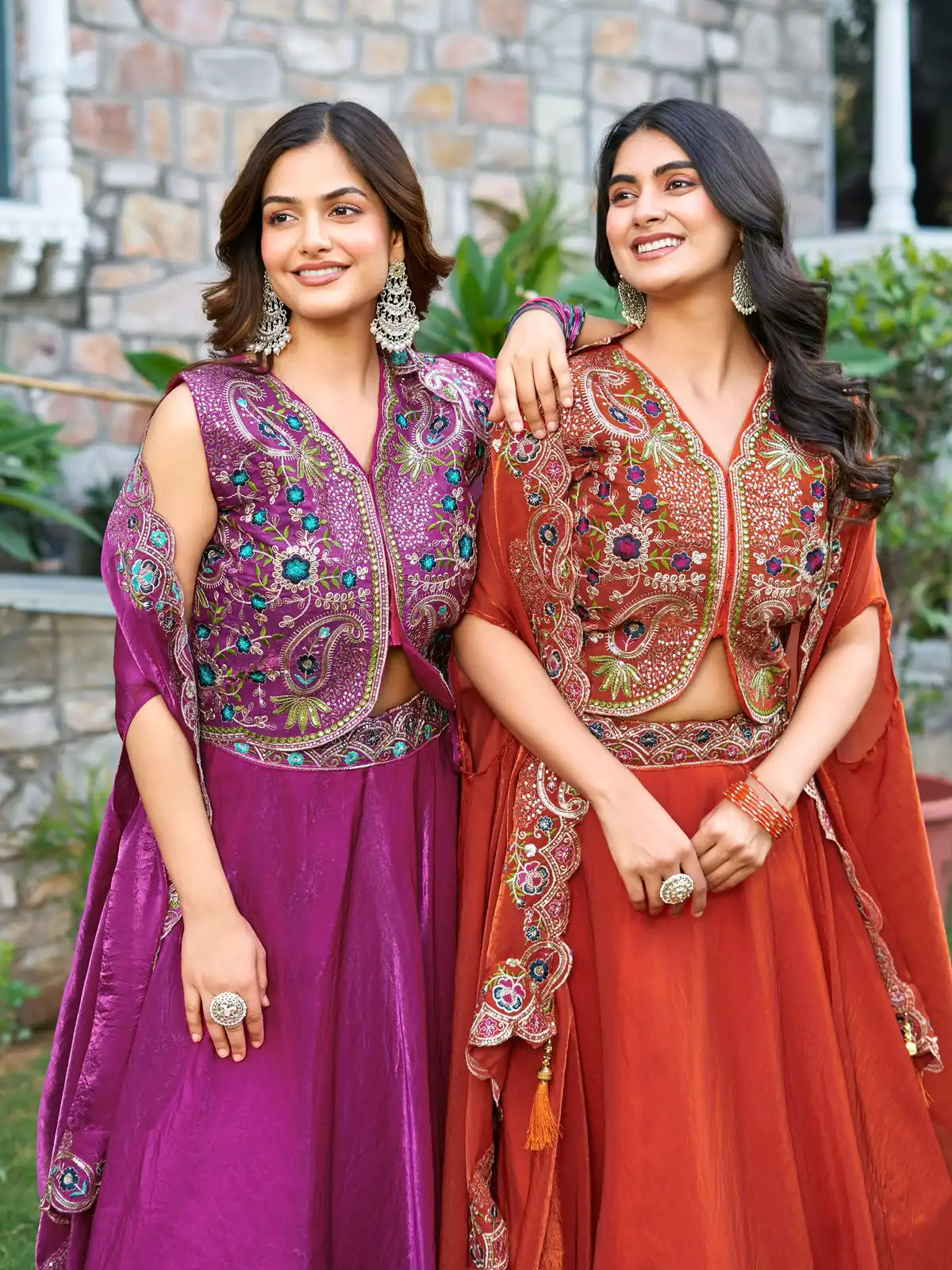 Ram 141 Rust Fendy Silk Lehenga Choli with Embroidery Work. Available at ₹3099 only. Delivery 4-6 Working Days. Shop now. | Bollywood Lehenga, Creative Lehenga, Designer Lehenga, Embroidered Lehenga, Lehenga, Party Wear Lehenga