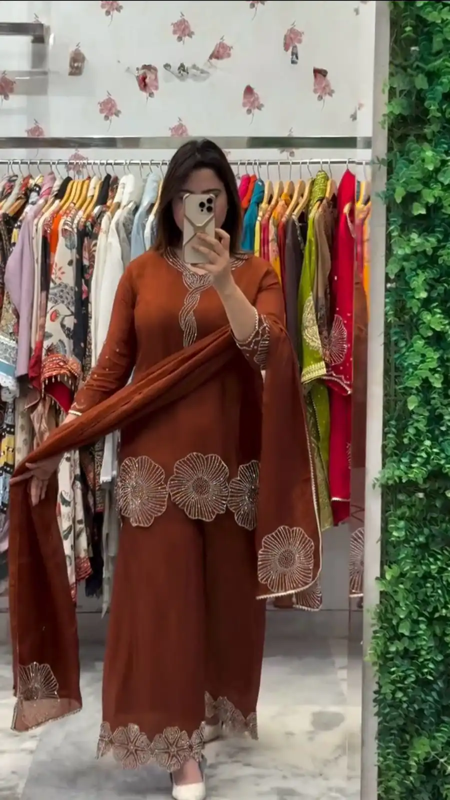 LG 2048 Rust in Rangoli Bead Work Salwar Suit . Wedding, Party, Festive, Events, Best Price ₹2049. Delivery 4-6 Working Days. Shop now. | Casual Suits, Jump Suits, Tops & Bottoms, Track Suits, Trendy Wear, Creative suits, Designer Suits, Palazzo Suits, Party Wear Suits, Patiala Suits, Salwar suit, Straight Suits