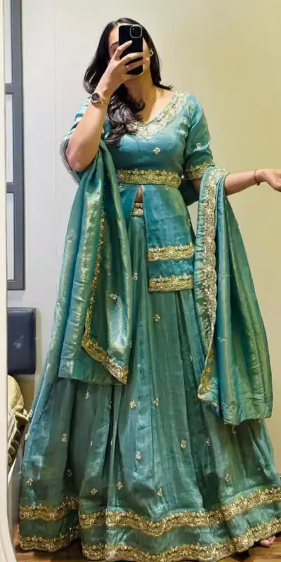 PC 552 Sea Green Color Chinon silk Lehenga Choli with Cut Work. Special Price ₹2499. Delivery 4-6 Working Days. Shop now. | Bollywood Lehenga, Creative Lehenga, Designer Lehenga, Embroidered Lehenga, Lehenga, Party Wear Lehenga