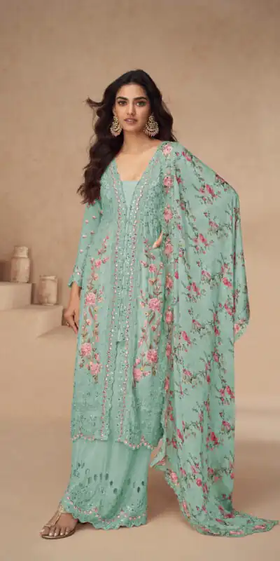 FC 10154 Sea Green Color Vichitra Salwar Suit with Embroidery Work. Special Price ₹3349. Delivery 4-6 Working Days. Shop now. | Casual Suits, Jump Suits, Tops & Bottoms, Track Suits, Trendy Wear, Creative suits, Designer Suits, Palazzo Suits, Party Wear Suits, Patiala Suits, Salwar suit, Straight Suits