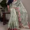 YNF 7400 Sea Green Zari Kota Tissue Saree Perfect for Wedding, Party, Mehendi, Housewarming, Haldi – . Special Price ₹3299. Delivery 4-6 Working Days. | Creative Sarees, Embroidered Sarees, Bollywood Sarees, Designer Sarees, Ethnic Saree, Modern Digital sarees, Party Wear Sarees, Sarees