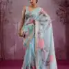 ANX Ritika Sky Blue Chinon Silk Saree Perfect for Wedding, Party, Sangeet, Reception, Onam – . Special Price ₹1899. Delivery 4-6 Working Days. Shop now. | Creative Sarees, Embroidered Sarees, Bollywood Sarees, Designer Sarees, Ethnic Saree, Modern Digital sarees, Party Wear Sarees, Sarees