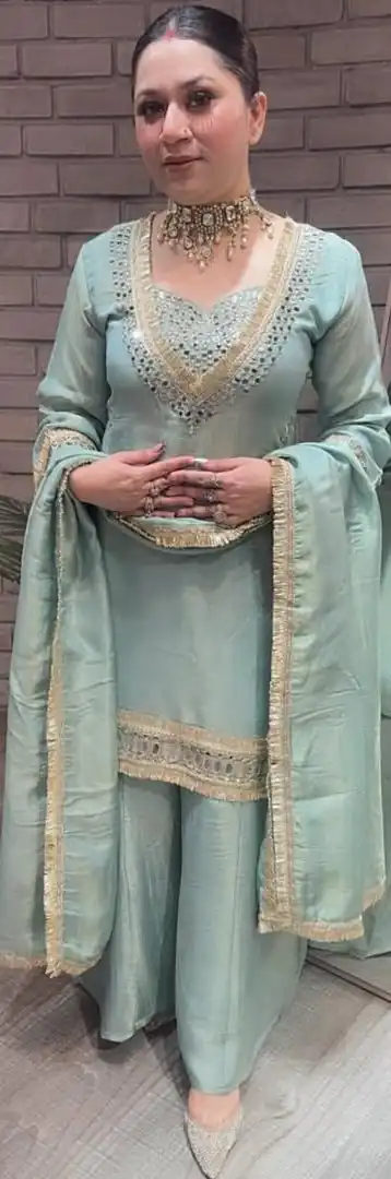 LG 2015 Sky Blue Cosmos Salwar Suit Perfect for Wedding, Party, Karwa Chauth, Eid, Holi – . Exclusive Offer ₹2099. Delivery 4-6 Working Days. Shop now. | Casual Suits, Jump Suits, Creative suits, Designer Suits, Palazzo Suits, Party Wear Suits, Patiala Suits, Salwar suit, Straight Suits