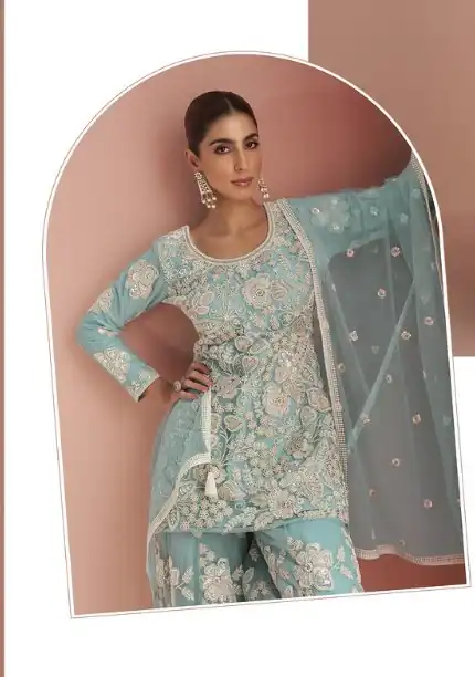 FC 10088 Sky Blue in Color Heavy Net Embroidery Work Salwar Suit . Introductory Price ₹3599. Delivery 4-6 Working Days. Shop now. | Casual Suits, Jump Suits, Tops & Bottoms, Track Suits, Trendy Wear, Creative suits, Designer Suits, Palazzo Suits, Party Wear Suits, Patiala Suits, Salwar suit, Straight Suits