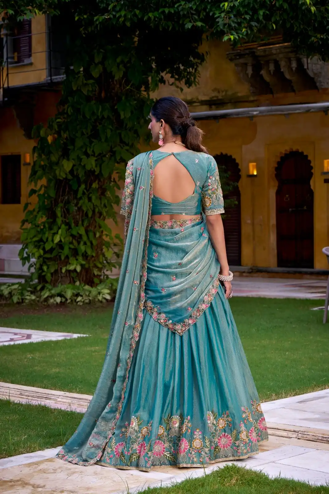 LNB 1450 Sky Blue in Zari Shimmer Embroidery Work & Zari Work Lehenga Choli . Grab it for ₹3599. Delivery 4-6 Working Days. Shop now. | Bollywood Lehenga, Creative Lehenga, Designer Lehenga, Embroidered Lehenga, Lehenga, Party Wear Lehenga