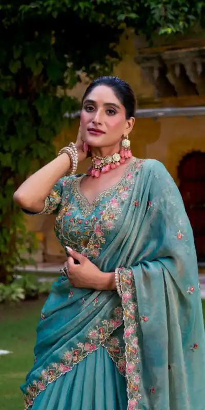 LNB 1450 Sky Blue in Zari Shimmer Embroidery Work & Zari Work Lehenga Choli . Grab it for ₹3599. Delivery 4-6 Working Days. Shop now. | Bollywood Lehenga, Creative Lehenga, Designer Lehenga, Embroidered Lehenga, Lehenga, Party Wear Lehenga