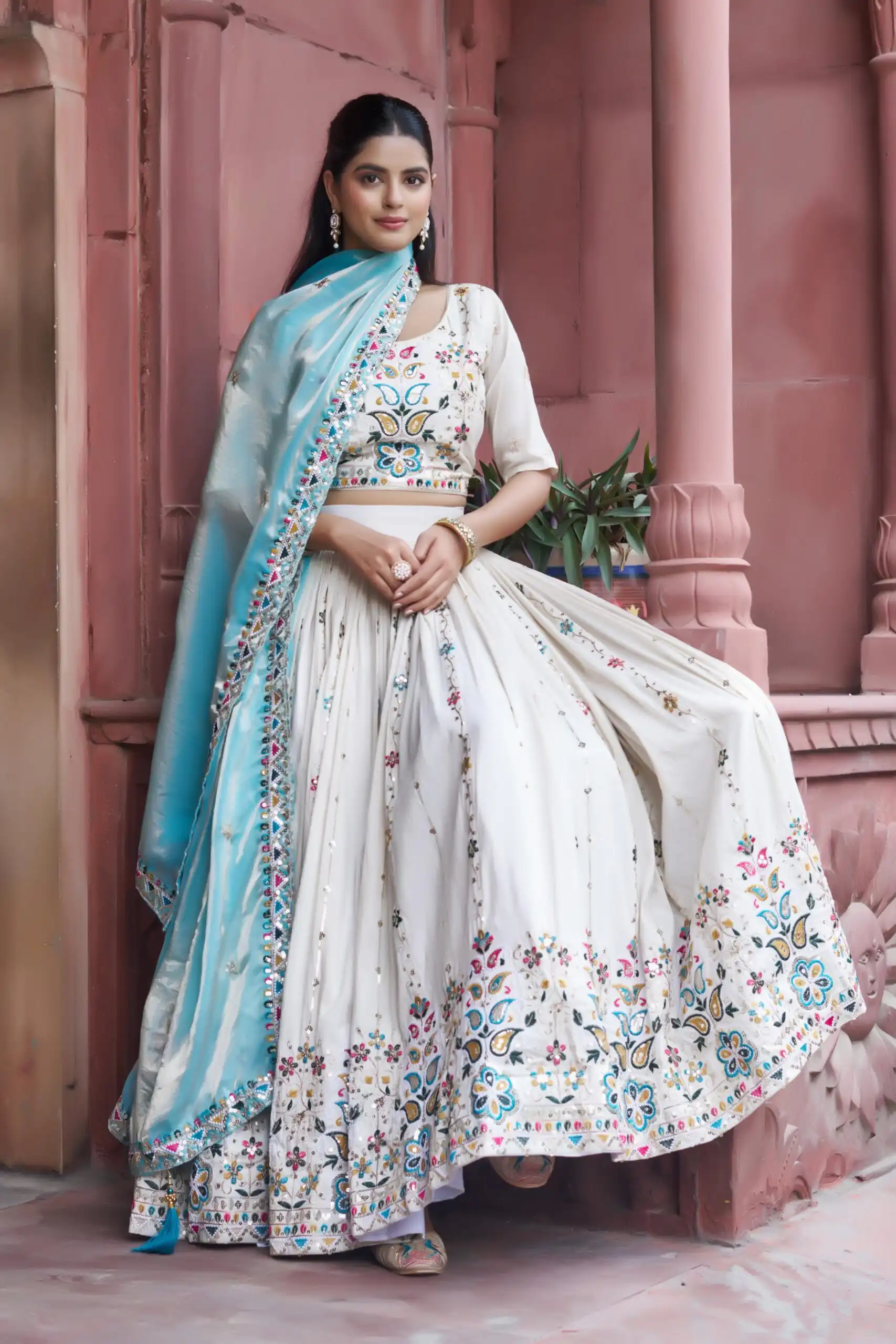 Ram 144 Sky Blue in Pure Tissue silk Embroidery Work Lehenga Choli . Available at ₹3349 only. Delivery 4-6 Working Days. Shop now. | Bollywood Lehenga, Creative Lehenga, Designer Lehenga, Embroidered Lehenga, Lehenga, Party Wear Lehenga