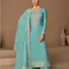 FC 9522 Sky Blue Vichitra Salwar Suitwith Embroidery Work & Stone Work. Exclusive Offer ₹2499. Delivery 4-6 Working Days. Shop now. | Casual Suits, Jump Suits, Tops & Bottoms, Track Suits, Trendy Wear, Creative suits, Designer Suits, Palazzo Suits, Party Wear Suits, Patiala Suits, Salwar suit, Straight Suits