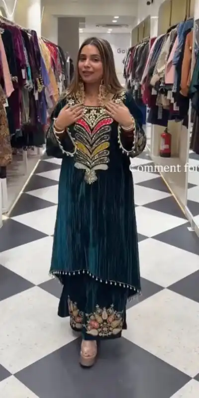 ST 1149 Teal in 9000 Velvet Lace Work & Embroidery Work Salwar Suit . Affordable Price ₹2029. Delivery 4-6 Working Days. Shop now. | Casual Suits, Jump Suits, Tops & Bottoms, Track Suits, Trendy Wear, Creative suits, Designer Suits, Palazzo Suits, Party Wear Suits, Patiala Suits, Salwar suit, Straight Suits
