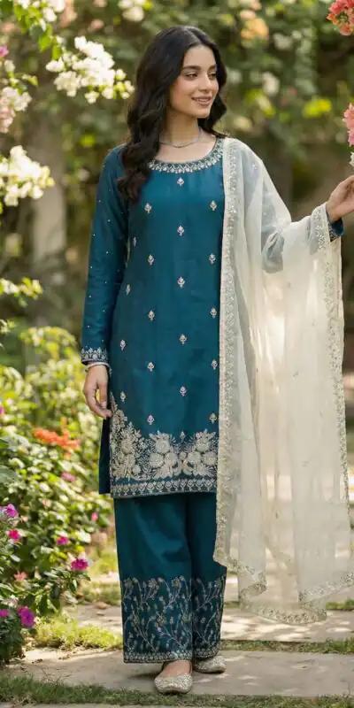 Teal Organza Silk Salwar Suit ZSR 3157 Maroon with Lace Work & Embroidery Work. Introductory Price ₹2149. Delivery 4-6 Working Days. Shop now. | Casual Suits, Jump Suits, Tops & Bottoms, Track Suits, Trendy Wear, Creative suits, Designer Suits, Palazzo Suits, Party Wear Suits, Patiala Suits, Salwar suit, Straight Suits