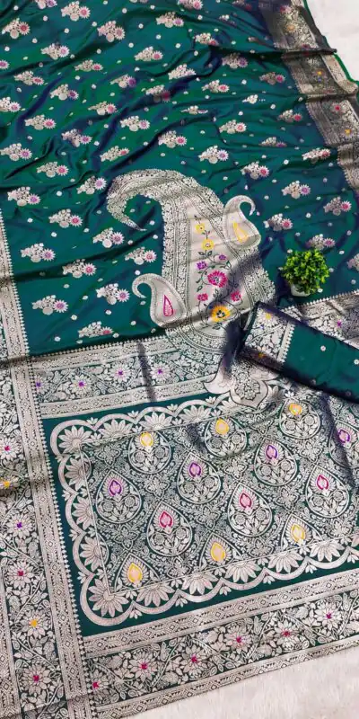 MB 3279 Teal Soft Banarasi Silk Saree with Lace Work & Zari Work. Festive Deal ₹1899. Delivery 4-6 Working Days. Shop now. | Creative Sarees, Embroidered Sarees, Bollywood Sarees, Designer Sarees, Ethnic Saree, Modern Digital sarees, Party Wear Sarees, Sarees