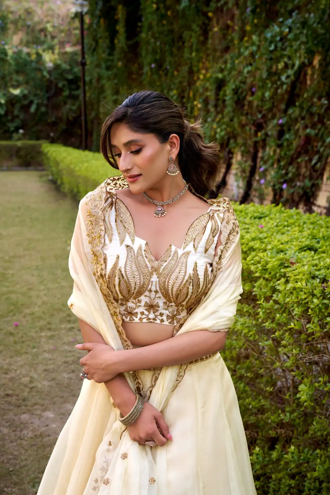 LNB 1445 White Chanda Silk Lehenga Choli with Sequins Work & Embroidery Work. Grab it for ₹3399. Delivery 4-6 Working Days. Shop now. | Bollywood Lehenga, Creative Lehenga, Designer Lehenga, Embroidered Lehenga, Lehenga, Party Wear Lehenga