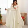 SSR 5006 White Fandy Silk Gown Perfect for Wedding, Party, Pongal, Traditional Day, Baby Shower – . Get it for ₹1999. Delivery 4-6 Working Days. Shop | Bollywood Gowns, Creative Gowns, Designer Gowns, Embroidered Gowns, Gowns, Party Wear Gowns
