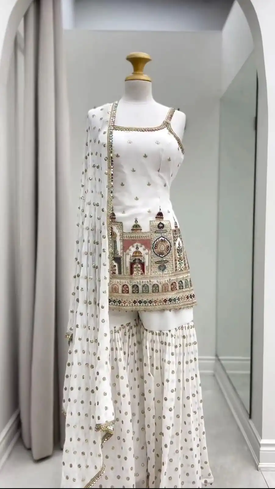 KD 1513 White with Lace Work Faux Georgette with Salwar Suit . Available at ₹2149 only. Delivery 4-6 Working Days. Shop now. | Casual Suits, Jump Suits, Tops & Bottoms, Track Suits, Trendy Wear, Creative suits, Designer Suits, Palazzo Suits, Party Wear Suits, Patiala Suits, Salwar suit, Straight Suits