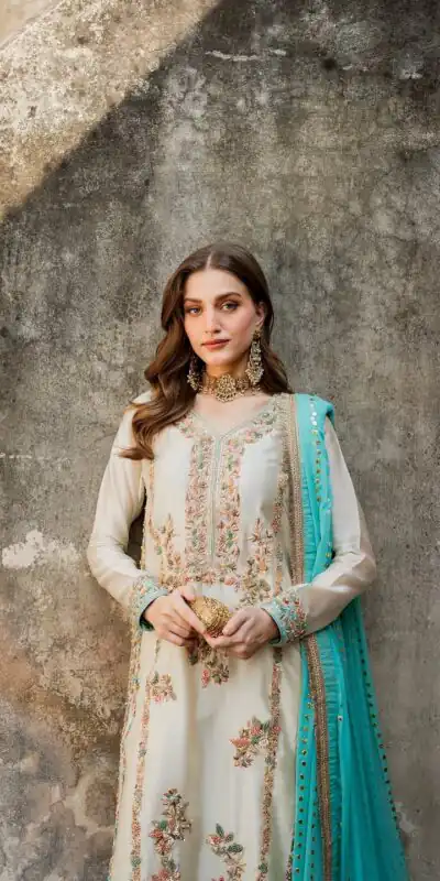 AD 220 White in Organza Silk Embroidery Work & Lace Work Salwar Suit . Grab it for ₹2449. Delivery 4-6 Working Days. Shop now. | Casual Suits, Jump Suits, Tops & Bottoms, Track Suits, Trendy Wear, Creative suits, Designer Suits, Palazzo Suits, Party Wear Suits, Patiala Suits, Salwar suit, Straight Suits