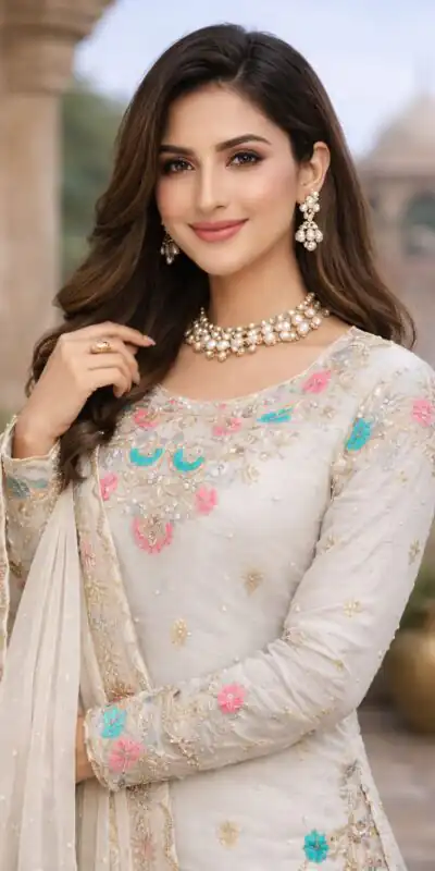 RTC 5956 White Organza Silk Salwar Suit Perfect for Wedding, Party, Mehendi, Lohri, Housewarming – . Special Price ₹3049. Delivery 4-6 Working Days. | Casual Suits, Jump Suits, Tops & Bottoms, Track Suits, Trendy Wear, Creative suits, Designer Suits, Palazzo Suits, Party Wear Suits, Patiala Suits, Salwar suit, Straight Suits