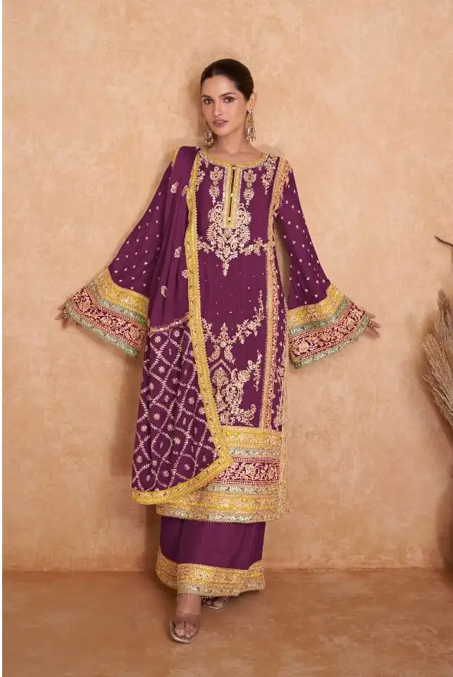 DS Ashirvad 7406 Wine in Color Chinon Embroidery Work Salwar Suit . Special Price ₹2449. Delivery 4-6 Working Days. Shop now. | Casual Suits, Jump Suits, Tops & Bottoms, Track Suits, Trendy Wear, Creative suits, Designer Suits, Palazzo Suits, Party Wear Suits, Patiala Suits, Salwar suit, Straight Suits