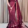 MS 458 Wine Color in Dola Silk Lace Border & Sequins Work Saree . Affordable Price ₹1349. Delivery 4-6 Working Days. Shop now. | Creative Sarees, Embroidered Sarees, Bollywood Sarees, Designer Sarees, Ethnic Saree, Modern Digital sarees, Party Wear Sarees, Sarees