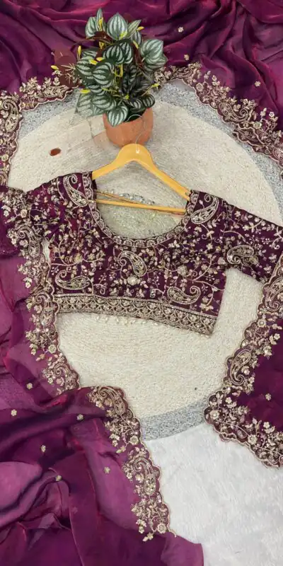 BT 3151 Wine Fandy Satin Silk Saree with Sequins Work & Embroidery Work. Get it for ₹1949. Delivery 4-6 Working Days. Shop now. | Creative Sarees, Embroidered Sarees, Bollywood Sarees, Designer Sarees, Ethnic Saree, Modern Digital sarees, Party Wear Sarees, Sarees