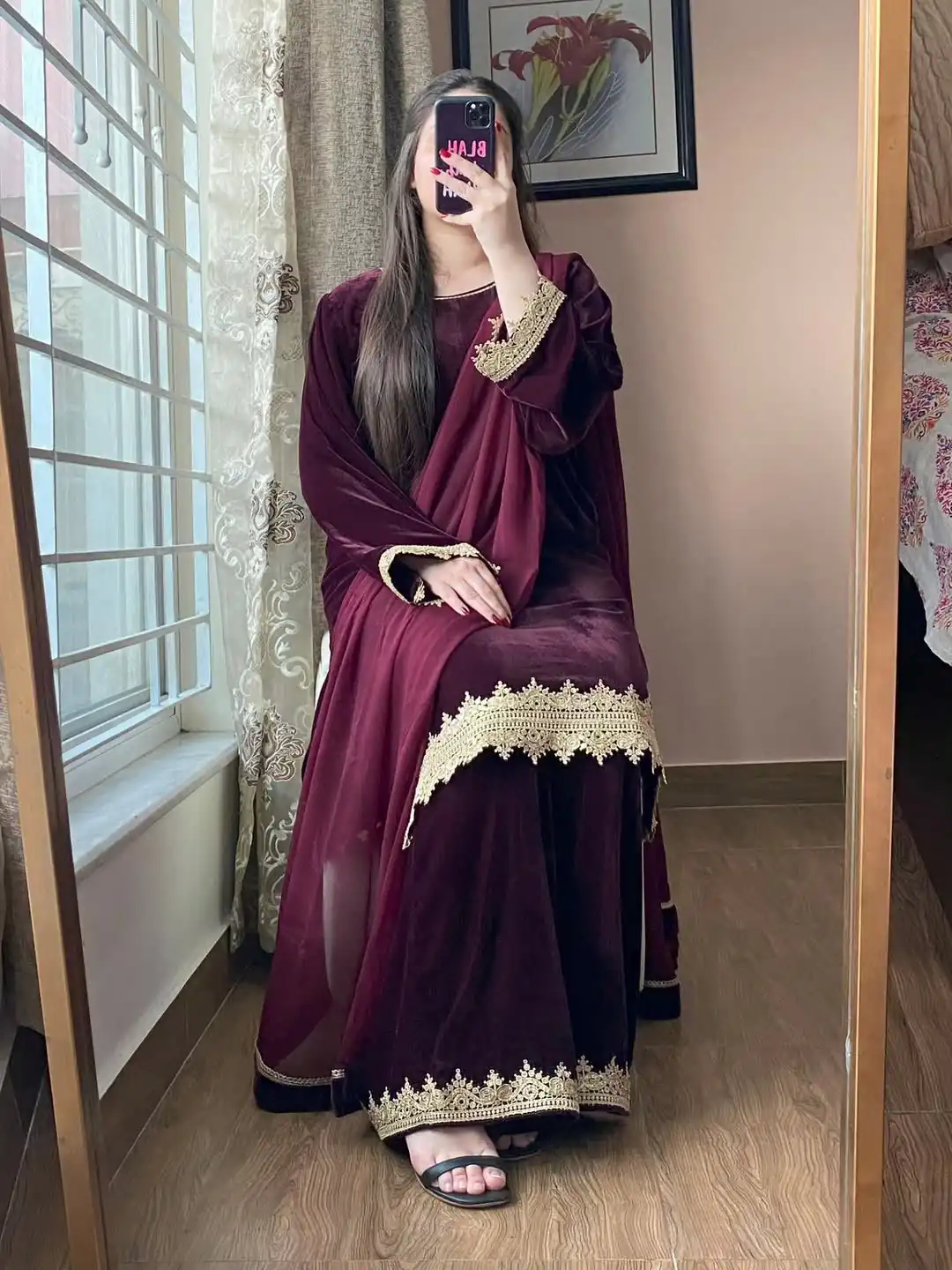 BE 419 Wine Georgette Salwar Suit with Lace Work & Embroidery Work. Get it for ₹1849. Delivery 4-6 Working Days. Shop now. | Casual Suits, Jump Suits, Tops & Bottoms, Track Suits, Trendy Wear, Creative suits, Designer Suits, Palazzo Suits, Party Wear Suits, Patiala Suits, Salwar suit, Straight Suits