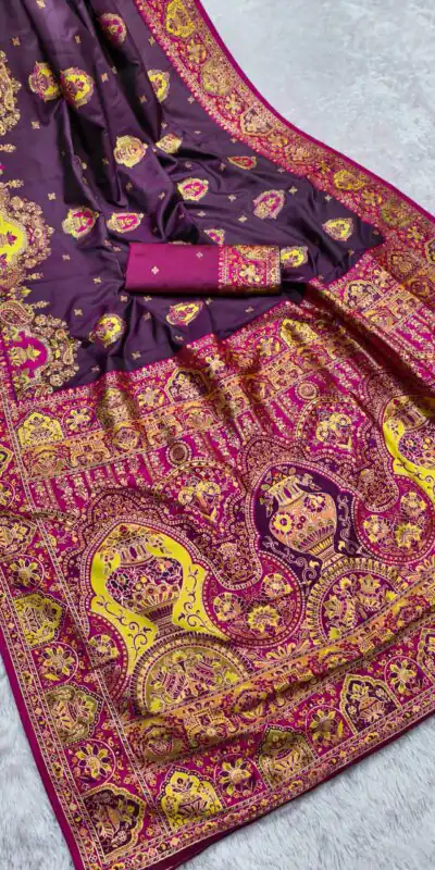 MB 56 Wine in Color Paithani Silk Lace Border & Lace Work Saree . Special Price ₹2399. Delivery 4-6 Working Days. Shop now. | Creative Sarees, Embroidered Sarees, Bollywood Sarees, Designer Sarees, Ethnic Saree, Modern Digital sarees, Party Wear Sarees, Sarees
