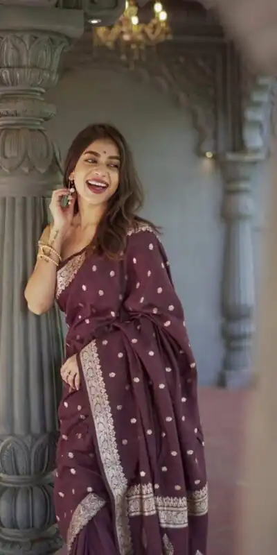 KP 6040 Wine Soft Lilan Slab Saree with Weaving Work Designer Work. Festive Deal ₹1399. Delivery 4-6 Working Days. Shop now. | Creative Sarees, Embroidered Sarees, Bollywood Sarees, Designer Sarees, Ethnic Saree, Modern Digital sarees, Party Wear Sarees, Sarees