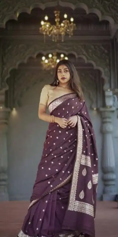 KP 6040 Wine Soft Lilan Slab Saree with Weaving Work Designer Work. Festive Deal ₹1399. Delivery 4-6 Working Days. Shop now. | Creative Sarees, Embroidered Sarees, Bollywood Sarees, Designer Sarees, Ethnic Saree, Modern Digital sarees, Party Wear Sarees, Sarees