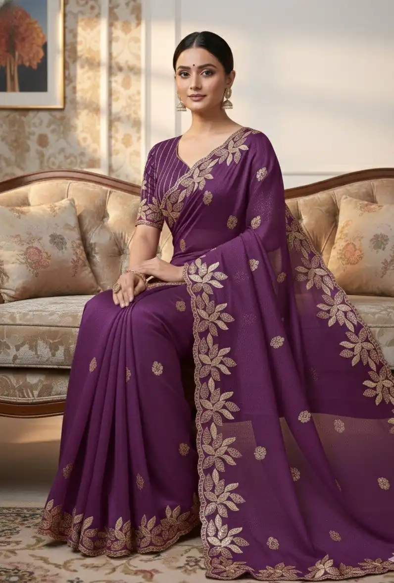 JR 656 Wine Soft Organza Silk Saree Perfect for Wedding, Party, Durga Puja, Baisakhi, Temple Visit – . Affordable Price ₹1799. Delivery 4-6 Working D | Creative Sarees, Embroidered Sarees, Bollywood Sarees, Designer Sarees, Ethnic Saree, Modern Digital sarees, Party Wear Sarees, Sarees