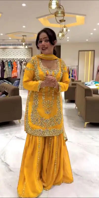 RTC 5896 Yellow in Faux Georgette Lace Work Salwar Suit . Wedding, Party, Festive, Events Best Price ₹2399. Delivery 4-6 Working Days. Shop now. | Casual Suits, Jump Suits, Tops & Bottoms, Track Suits, Trendy Wear, Creative suits, Designer Suits, Palazzo Suits, Party Wear Suits, Patiala Suits, Salwar suit, Straight Suits