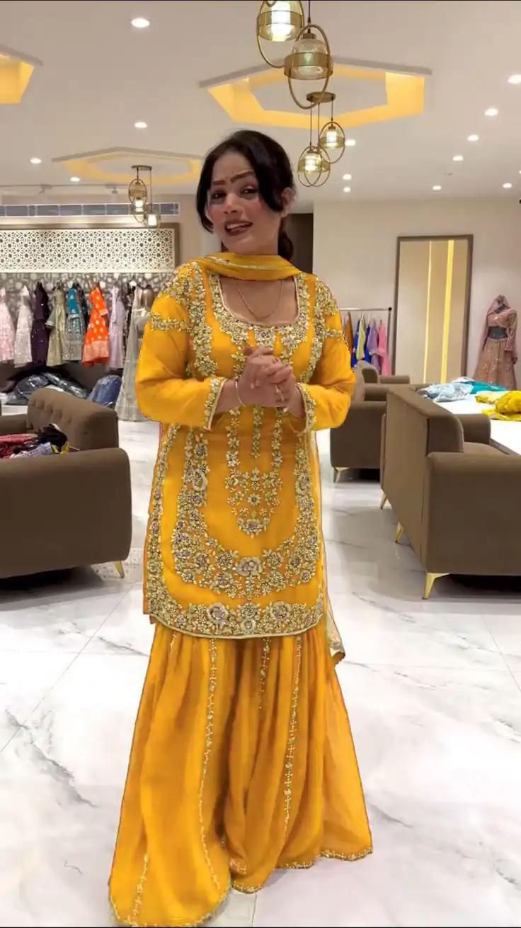 RTC 5896 Yellow in Faux Georgette Lace Work Salwar Suit . Wedding, Party, Festive, Events Best Price ₹2399. Delivery 4-6 Working Days. Shop now. | Casual Suits, Jump Suits, Tops & Bottoms, Track Suits, Trendy Wear, Creative suits, Designer Suits, Palazzo Suits, Party Wear Suits, Patiala Suits, Salwar suit, Straight Suits