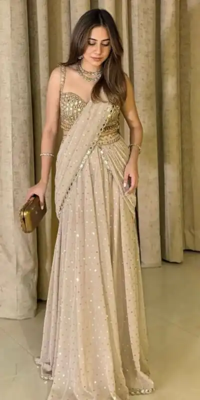 Chiku Faux Georgette Thread Work Lehenga Choli