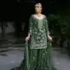 Green Fox Georgette Embroidery Work Salwar Suit